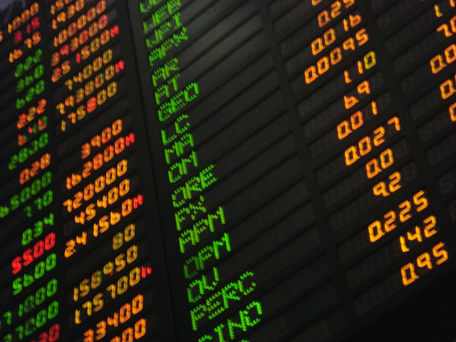 "File:Philippine-stock-market-board.jpg" by Katrina.Tuliao is licensed under CC BY 2.0.